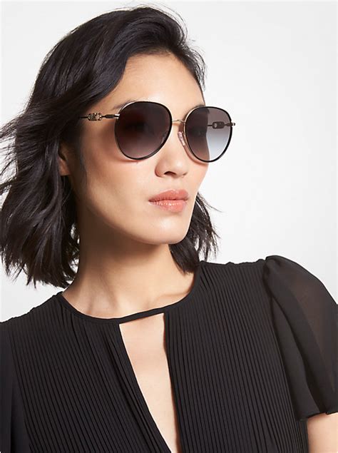 michael kors aviator zonnebril|Michael Kors Women's Aviator Sunglasses .